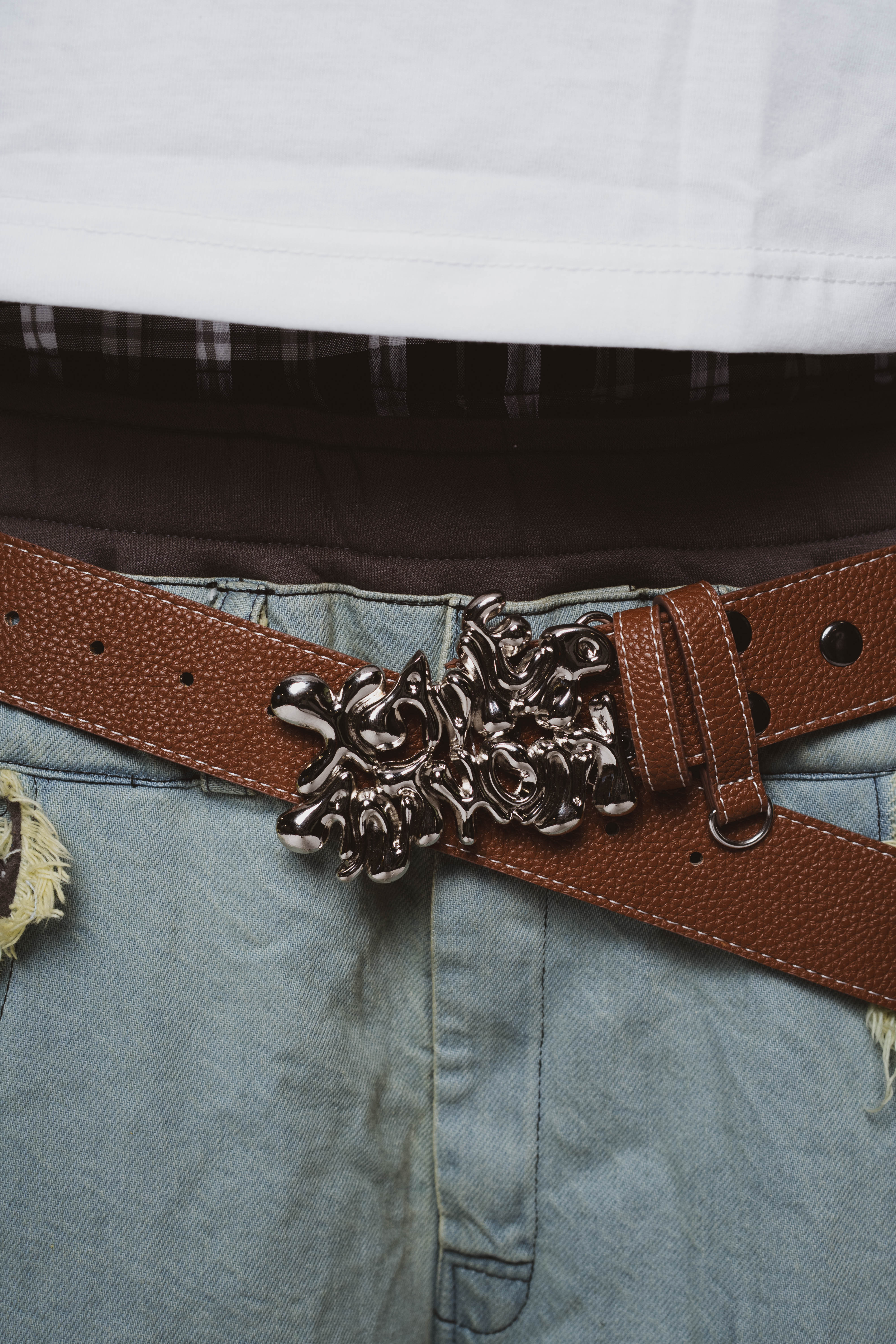 CHROME BUBBLE BUCKLE